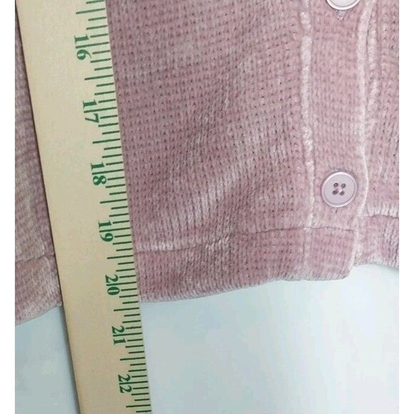 New Old Navy Chenille Button Up Crop Cardigan Sz XL Rosedawn Cozy Soft Girl Y2K - Picture 3 of 8
